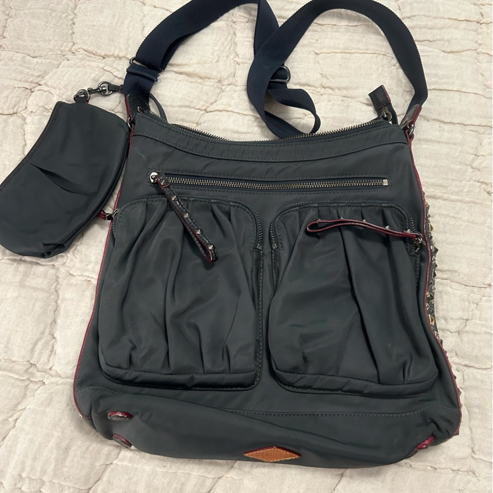 MZ Wallace studded crossbody bag in black